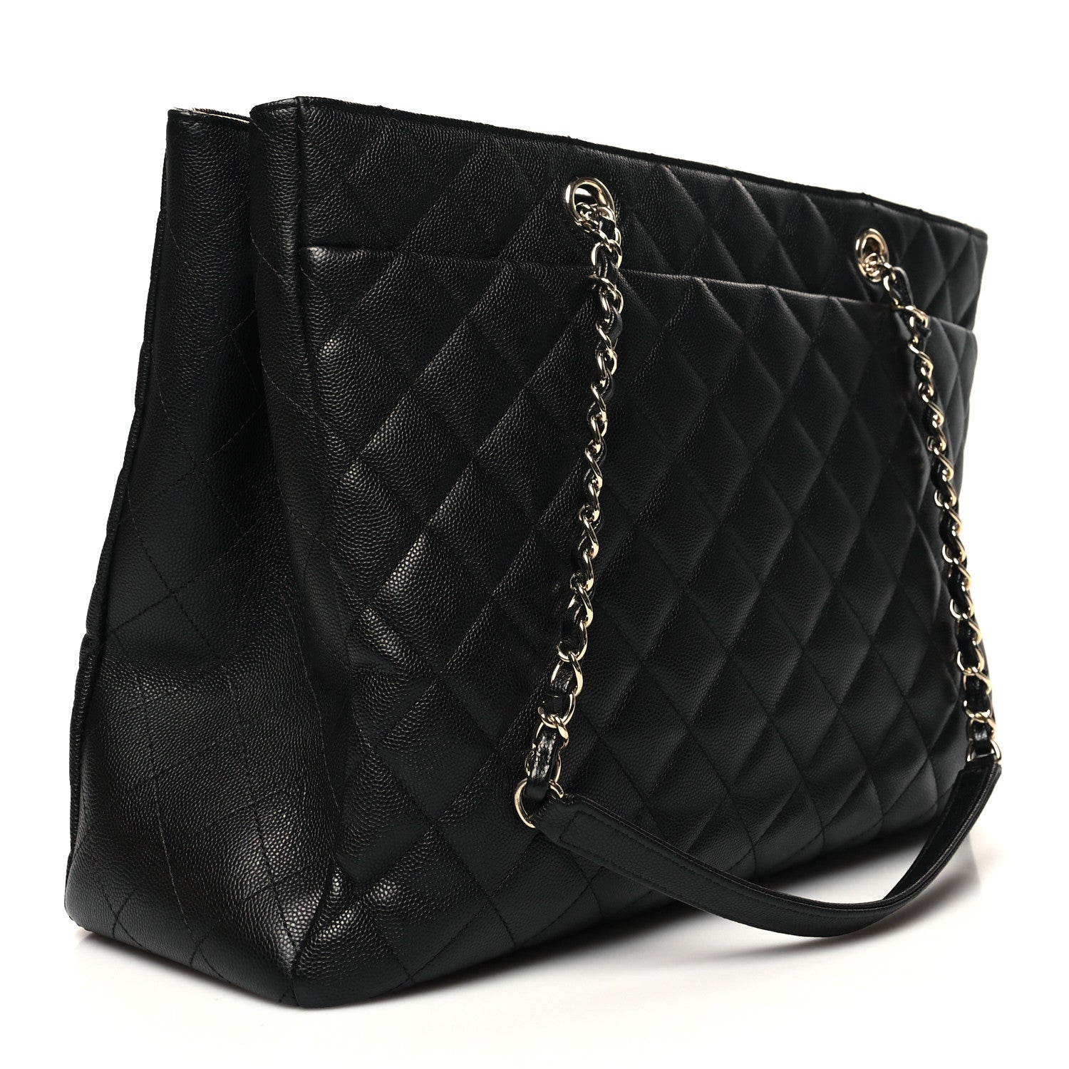 Chanel Caviar Quilted Large Shopping Tote Black 3 of 10