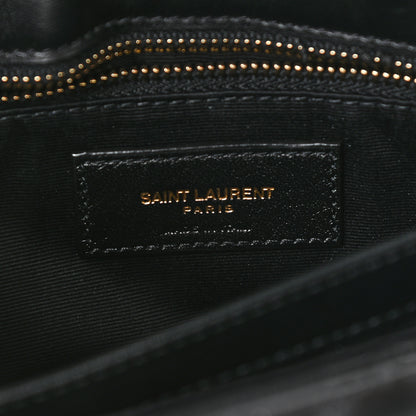 Saint Laurent Calfskin Y Quilted Monogram Toy Loulou Crossbody Bag Black 6 of 9