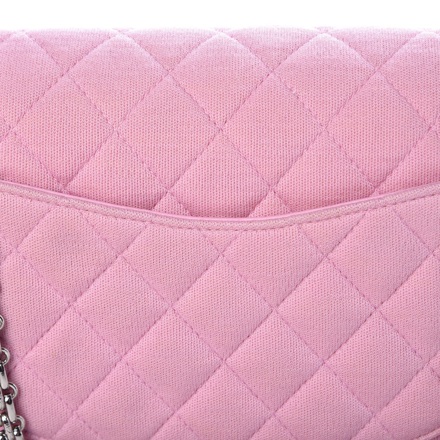 Chanel Jersey Quilted Medium Double Flap Pink 10 of 12
