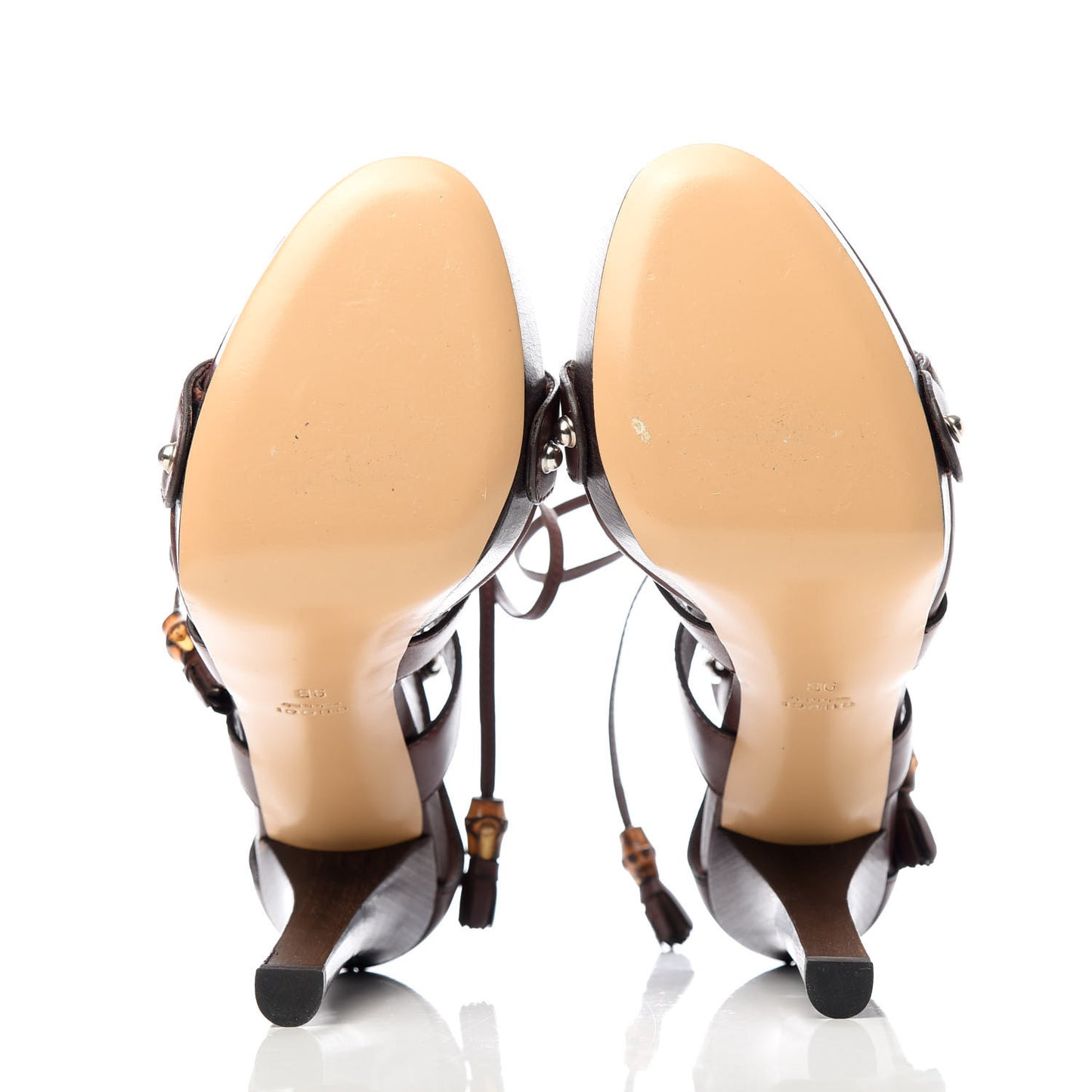 Calfskin Strappy Platform Sandals 9 Spice