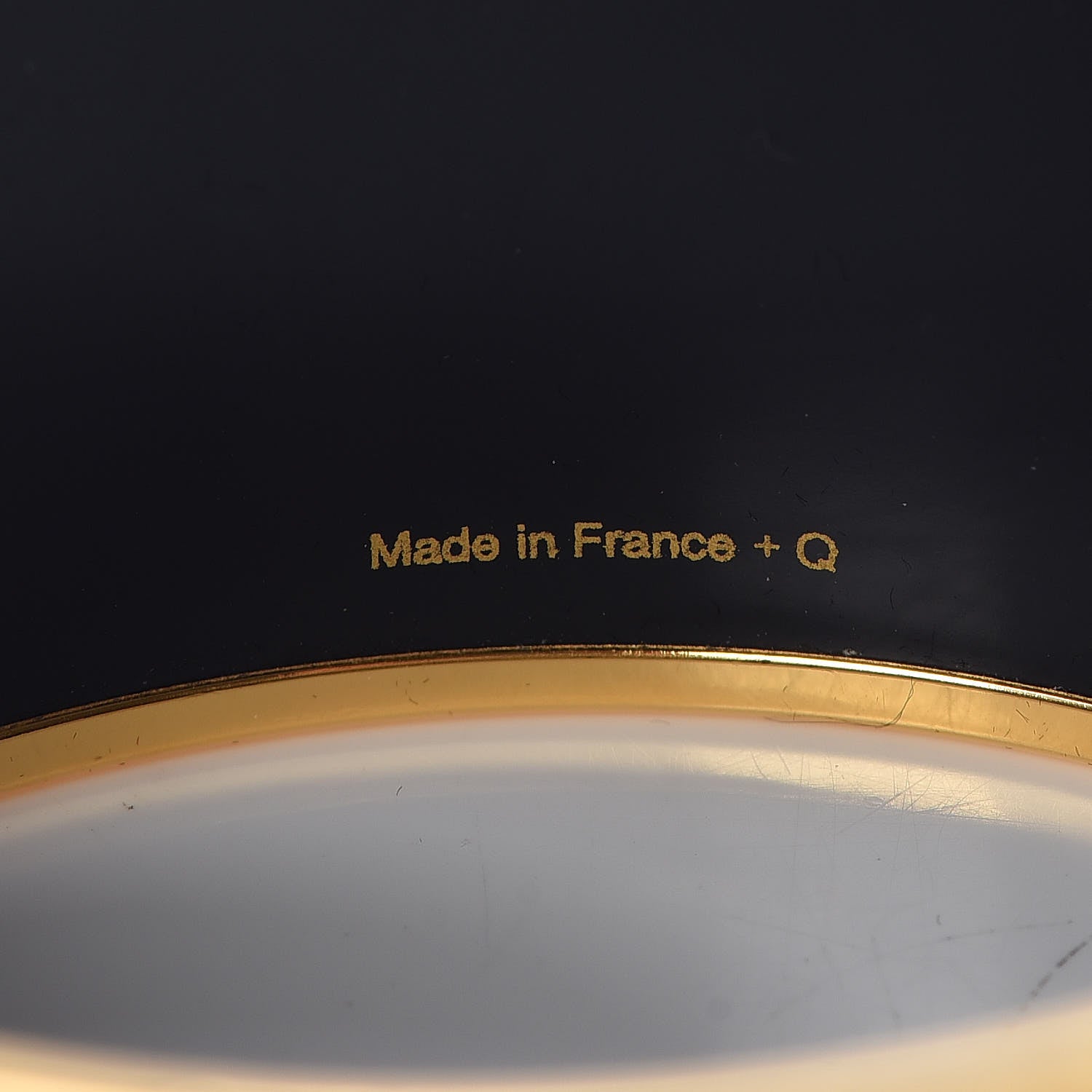 Hermes Enamel Printed Grand Apparat Extra Wide Bracelet 65 White 5 of 6