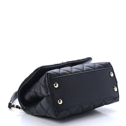 Chanel Caviar Quilted Extra Mini Coco Handle Flap Black 3 of 4