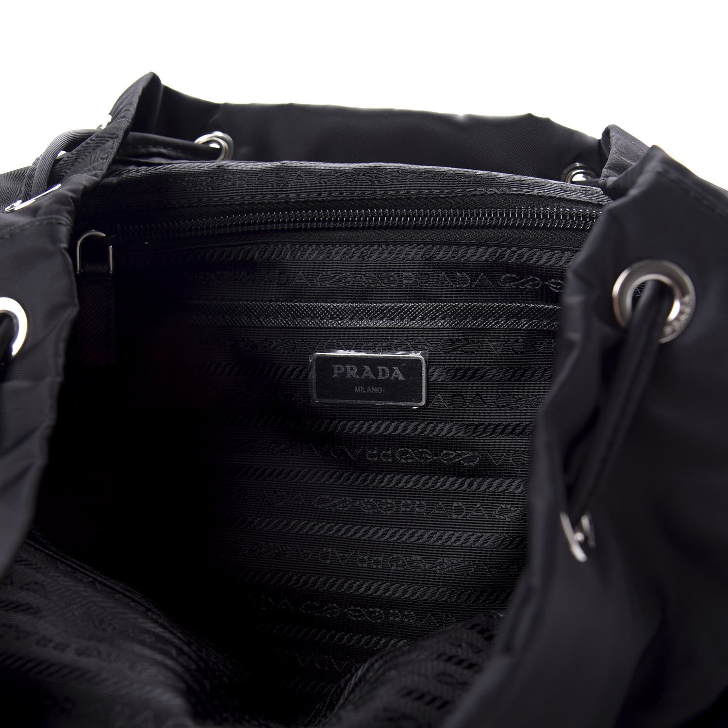 Prada Re-Nylon Saffiano Medium Backpack Black 7 of 10