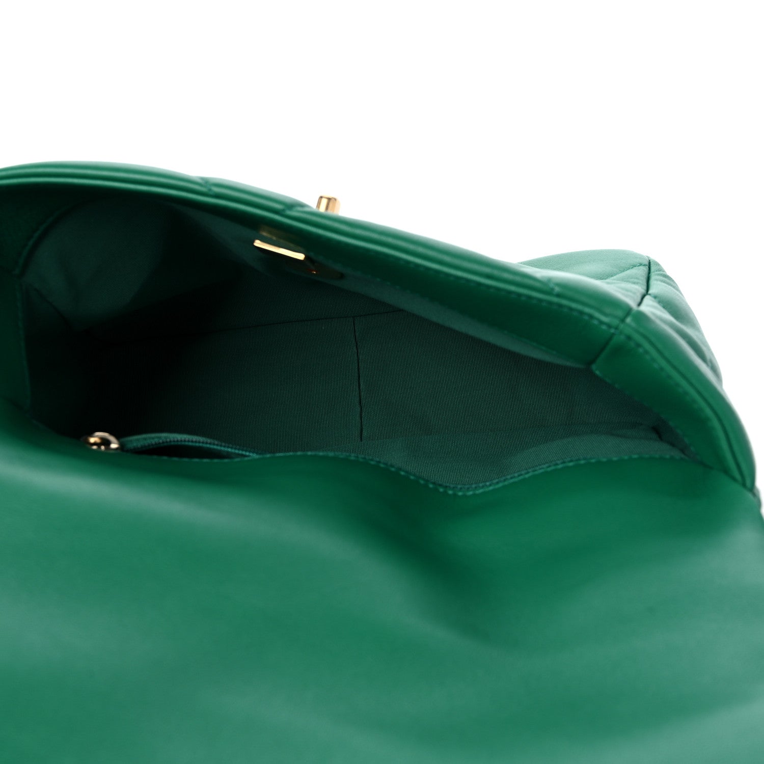 Chanel Lambskin Quilted Medium Chanel 19 Flap Green 5 of 9