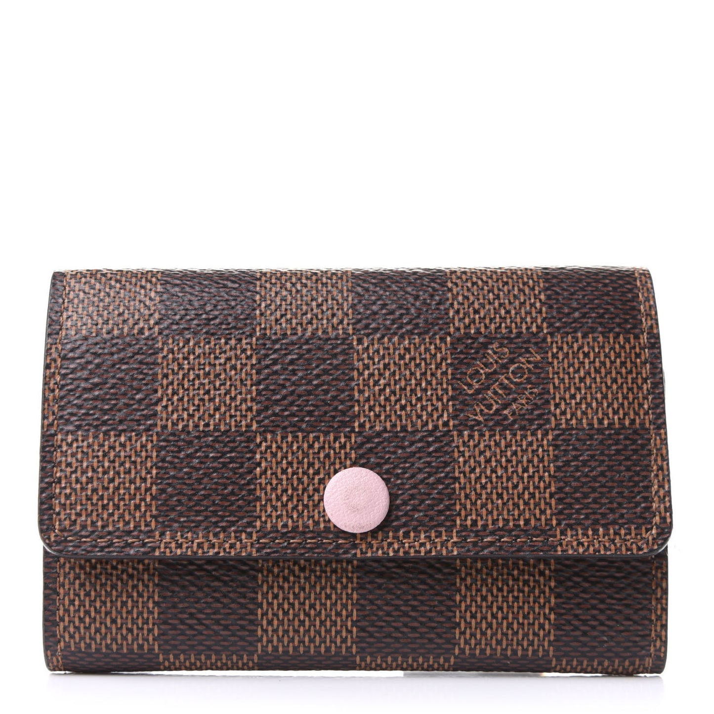 Damier Ebene Multicles 6 Key Holder Rose Ballerine