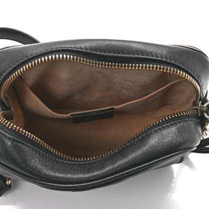 Gucci Calfskin Matelasse Mini GG Marmont Chain Shoulder Bag Black 5 of 15