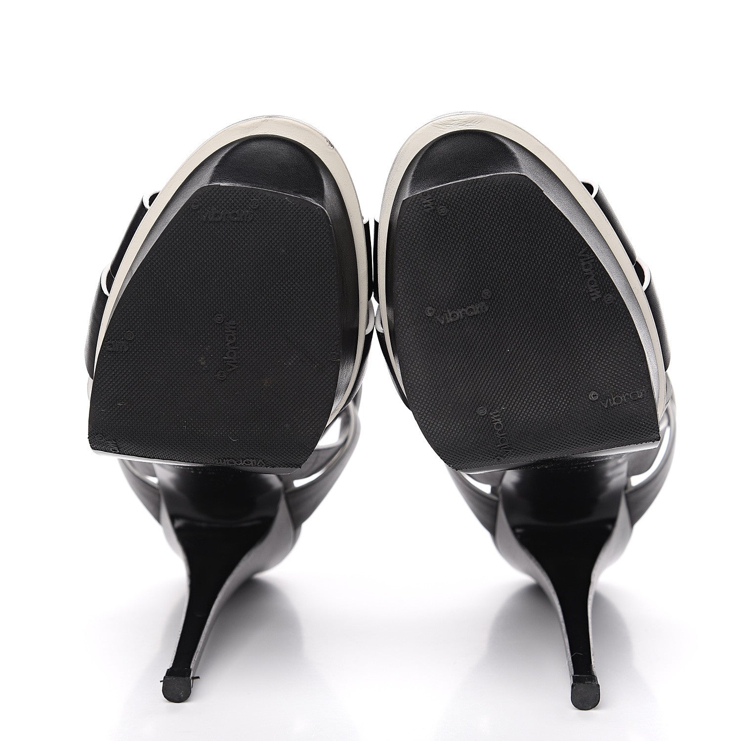 Saint Laurent Calfskin Tribute 105 Platform Sandals 37.5 Black 5 of 11