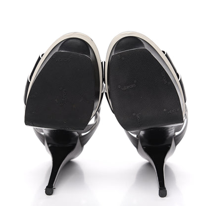 Saint Laurent Calfskin Tribute 105 Platform Sandals 37.5 Black 5 of 11
