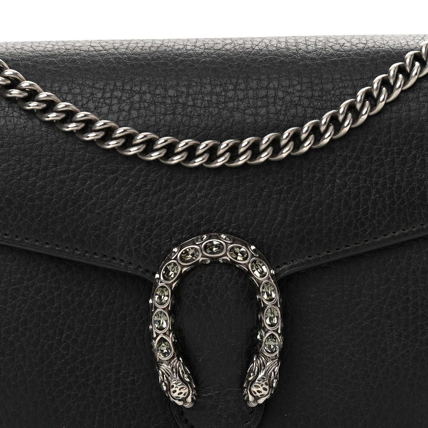 Calfskin Mini Dionysus Chain Wallet Black