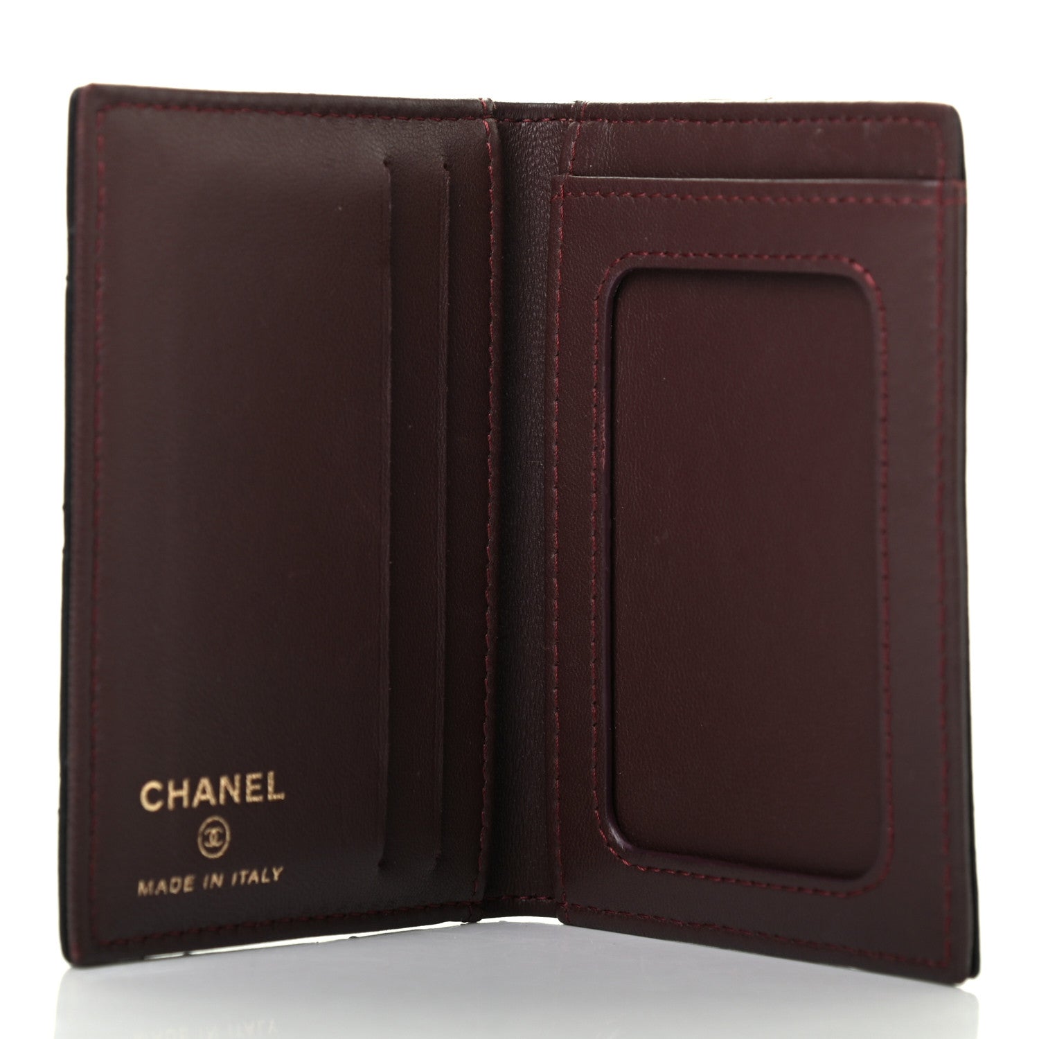 Chanel Lambskin Quilted Card Holder Wallet Black 5 of 7