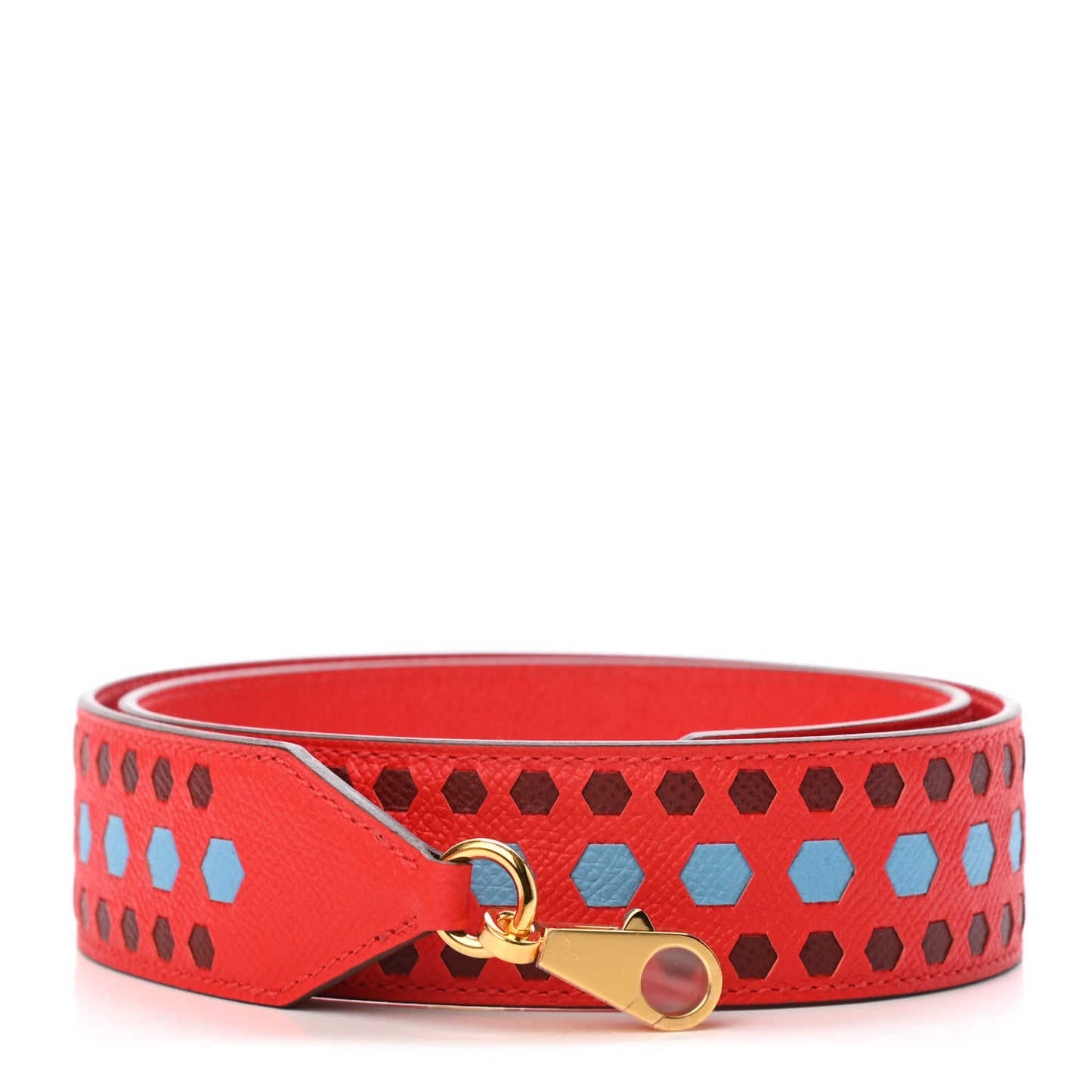 Epsom 40mm Mousqetons Tressage Shoulder Strap Rouge Coeur Bleu du Nord Rouge H