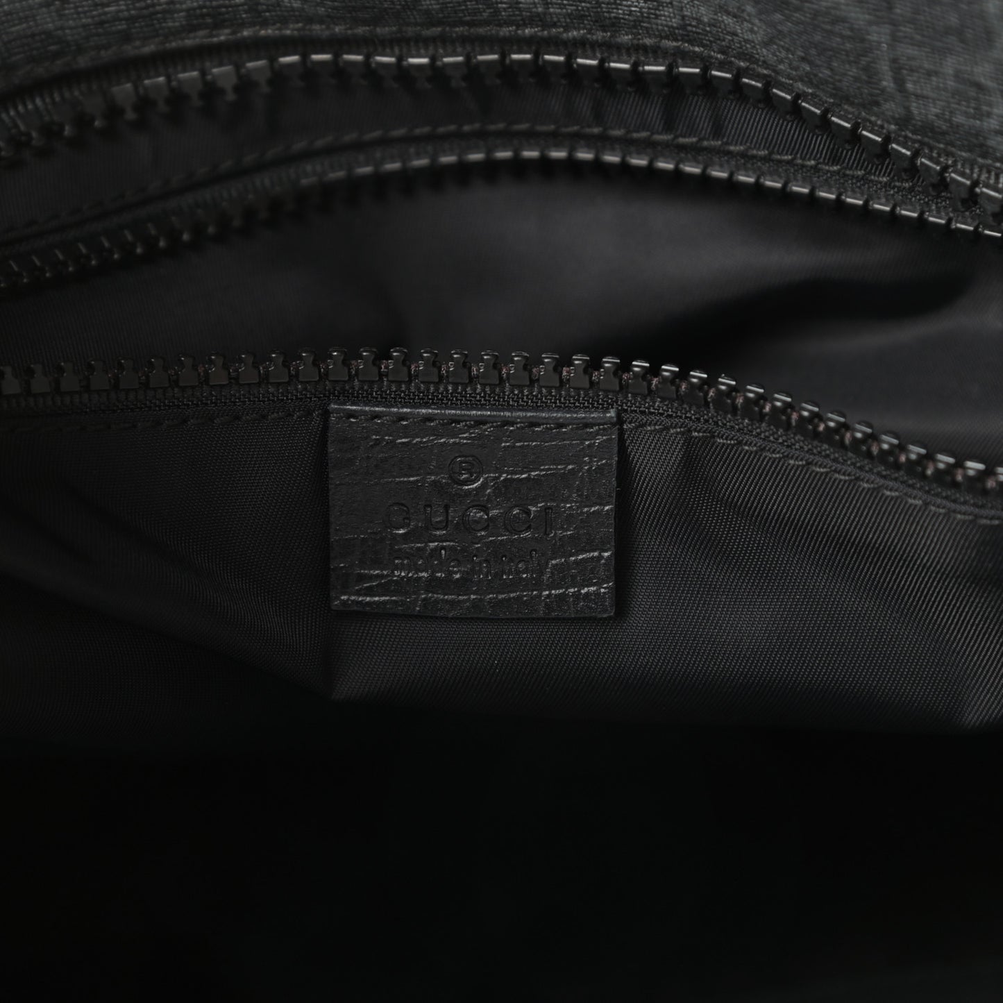 GG Plus Monogram Travel Bag Black