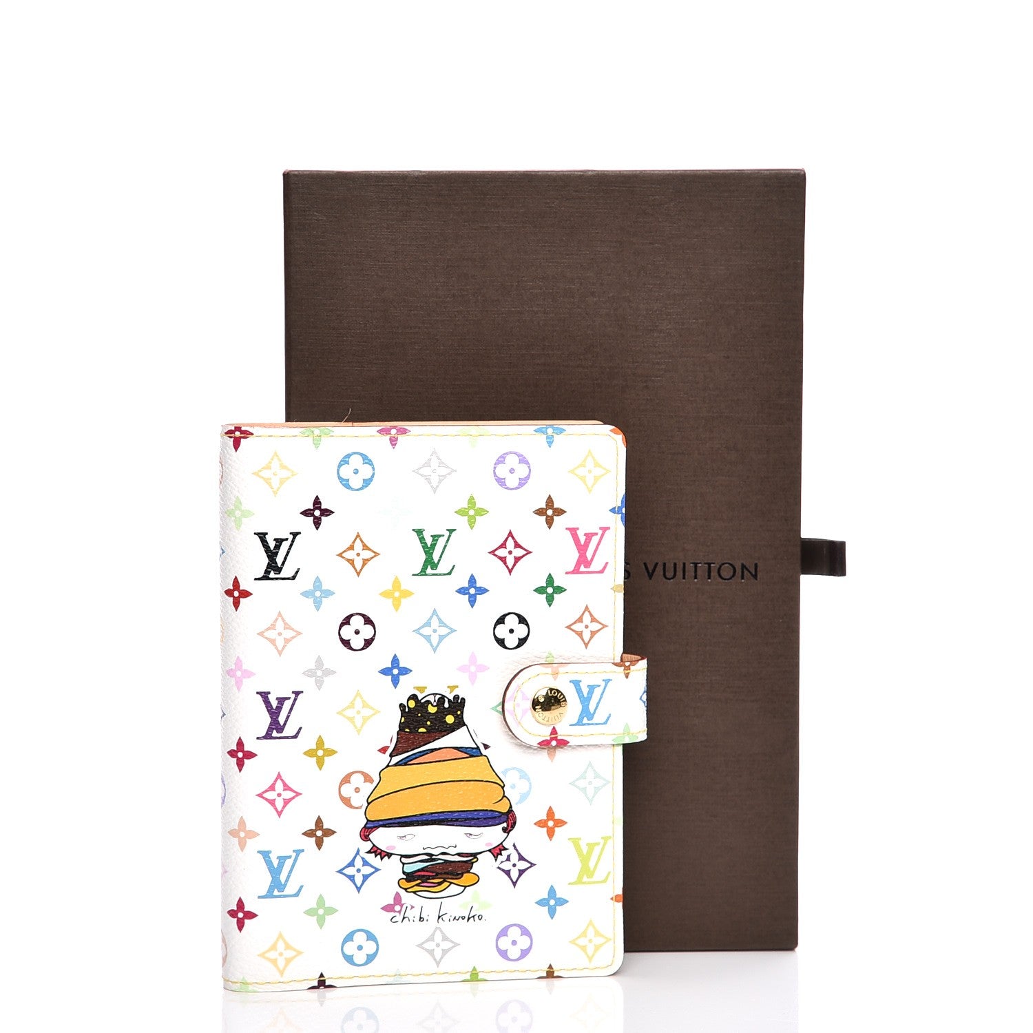 Louis Vuitton Monogram Multicolor Chibi Kinoko Small Ring Agenda Cover White 7 of 7