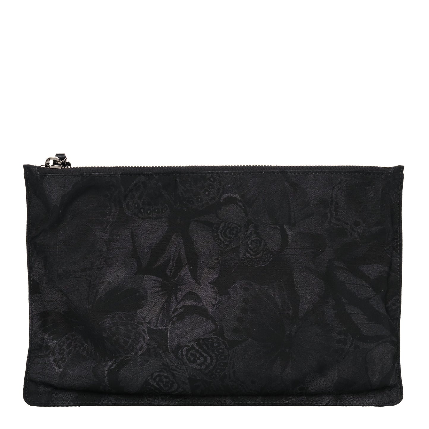 Nylon Camubutterfly Rockstud Zip Pouch Black