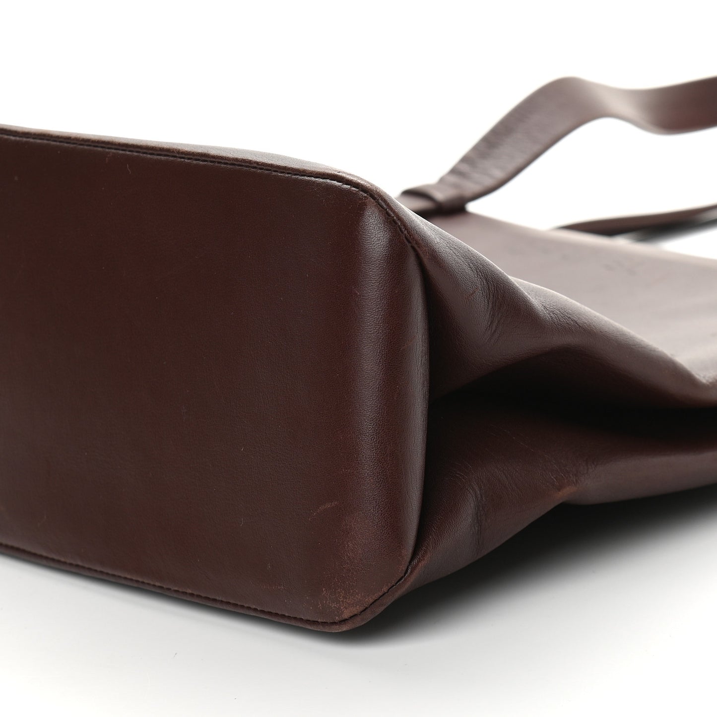 Calfskin Small Shopping Tote Brown