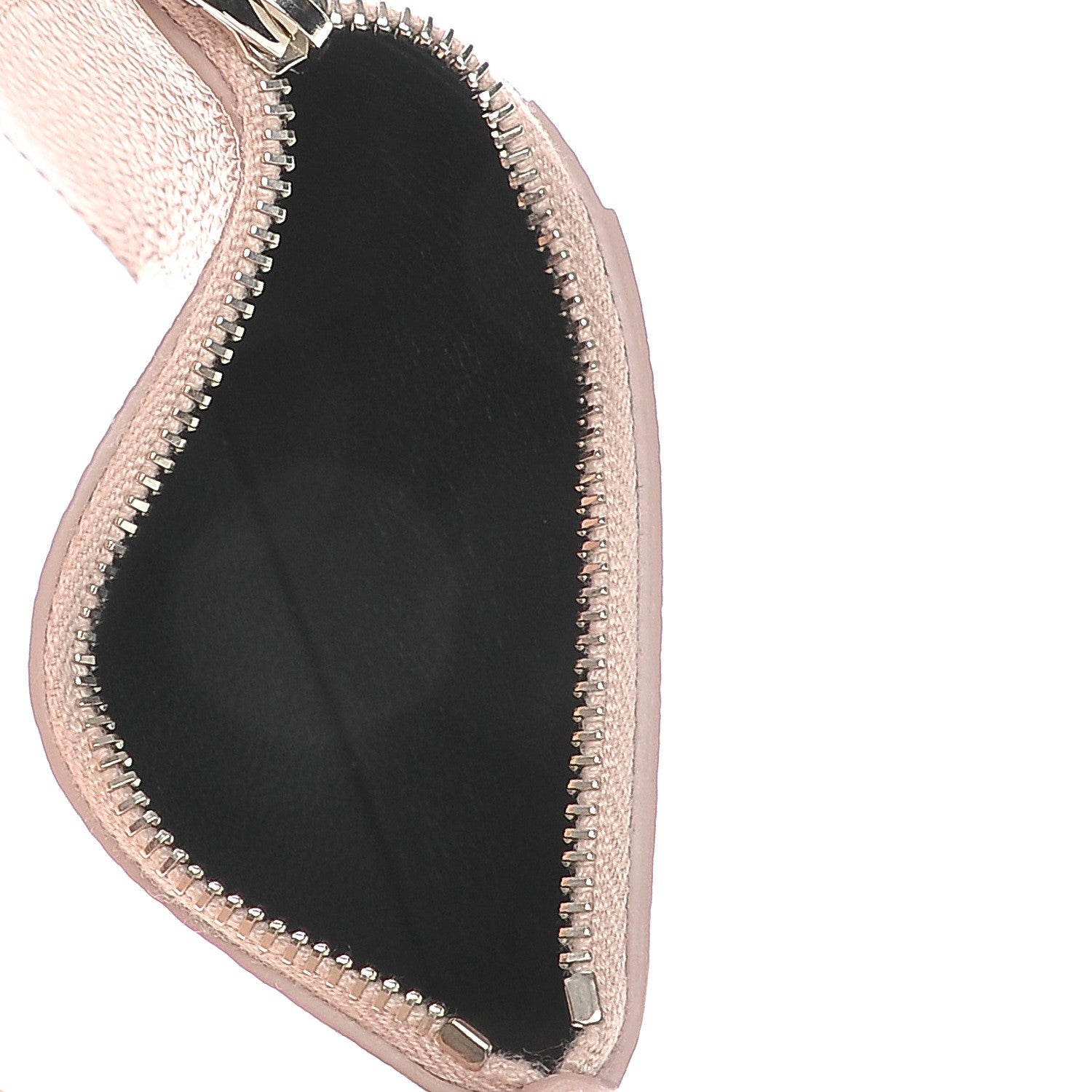 Saint Laurent Grained Calfskin 5 Fragments Zip Pouch Card Holder Rose Antic 5 of 7