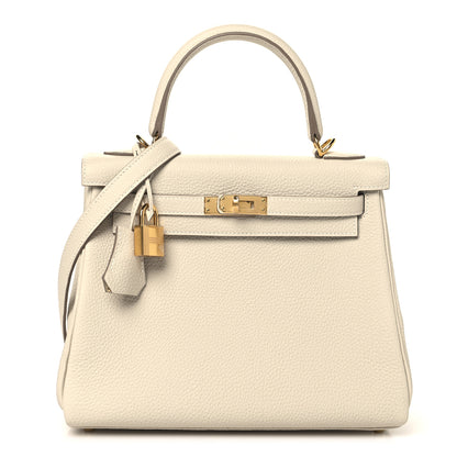 Hermes Togo Kelly Retourne 25 Craie 1 of 13