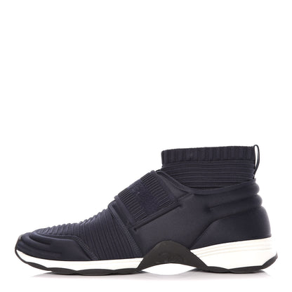 Chanel Stretch Fabric CC Sneakers 42 Blue 1 of 16