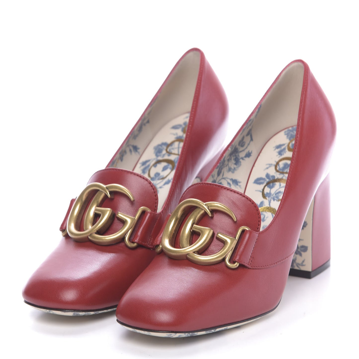 Malaga Kid GG Victoire 95mm Loafer Pumps 36 Hibiscus Red