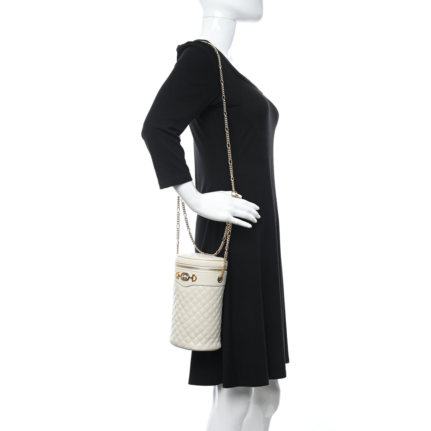 Calfskin Trapuntata Zumi Belt Bag Off White