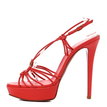 Christian Louboutin Nappa Disco Lilou 120 Sandals 39 Corail 1 of 9