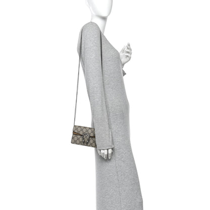 Gucci GG Supreme Monogram Super Mini Dionysus Shoulder Bag Taupe 2 of 12
