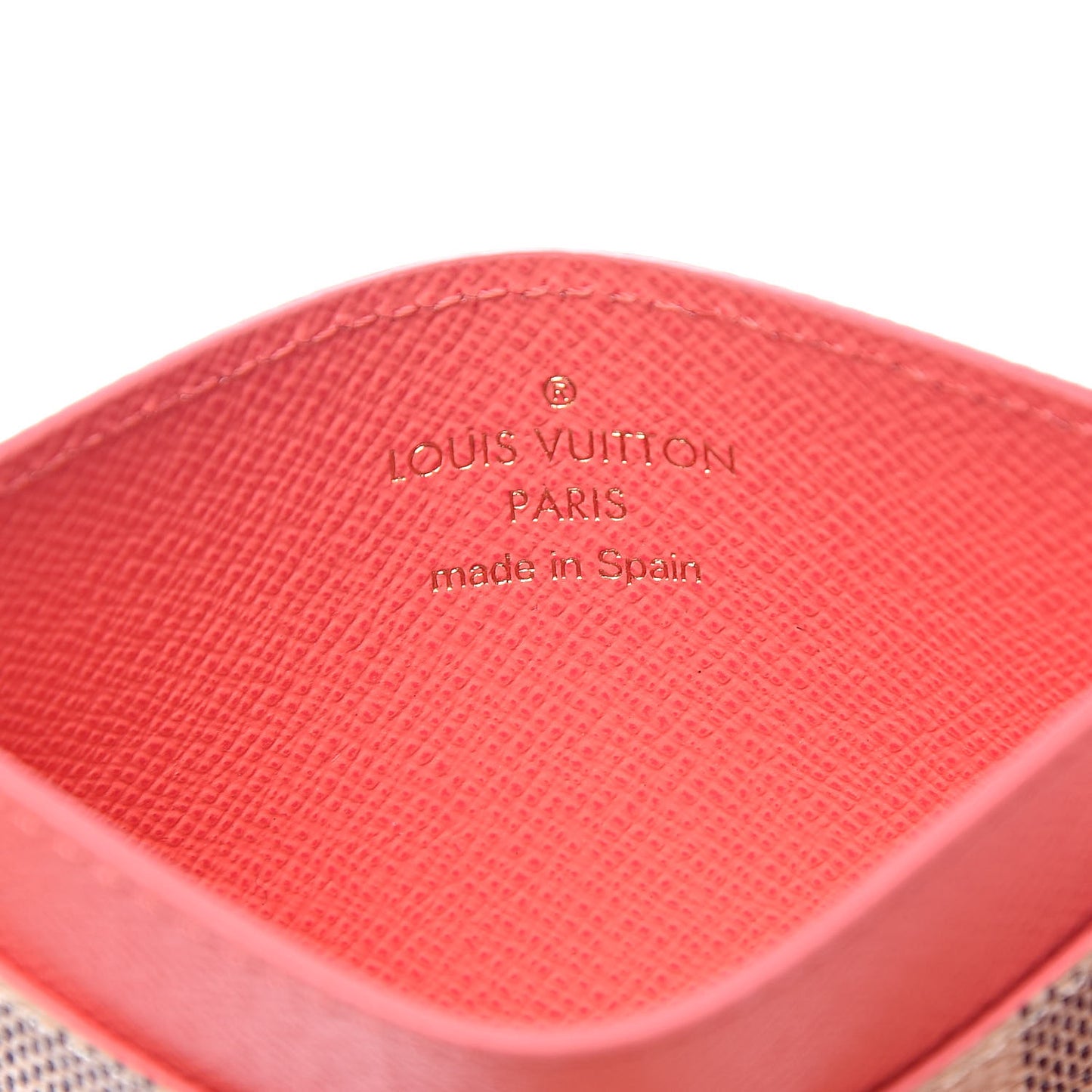 Damier Azur Daily Card Holder Rose Papaye