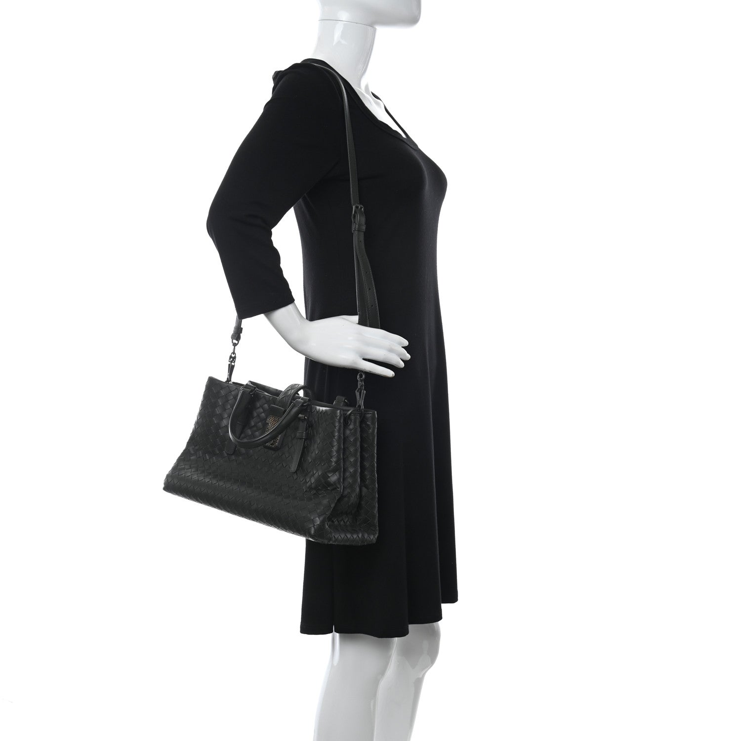 Bottega Veneta Nappa Intrecciato Small Roma Tote Dark Green 2 of 11