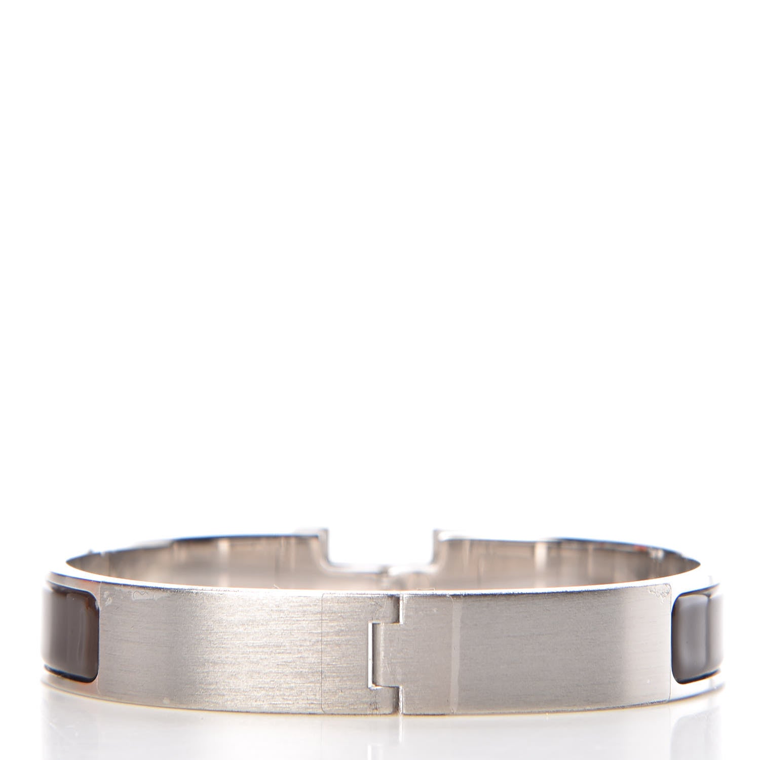 Hermes Enamel Narrow Clic Clac HH Bracelet GM Cachou 3 of 6