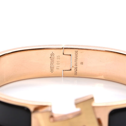 Hermes Enamel Narrow Clic Clac H Bracelet PM Black 5 of 6