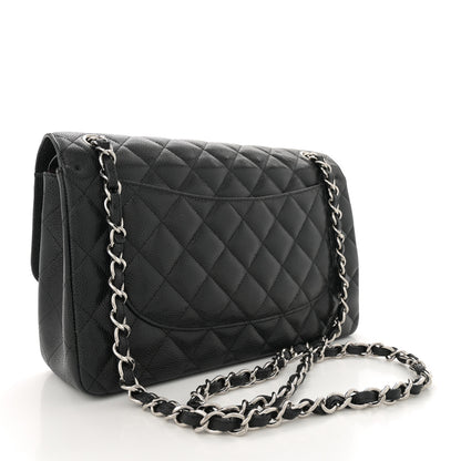 Chanel Caviar Quilted Jumbo Double Flap Black 3 of 14