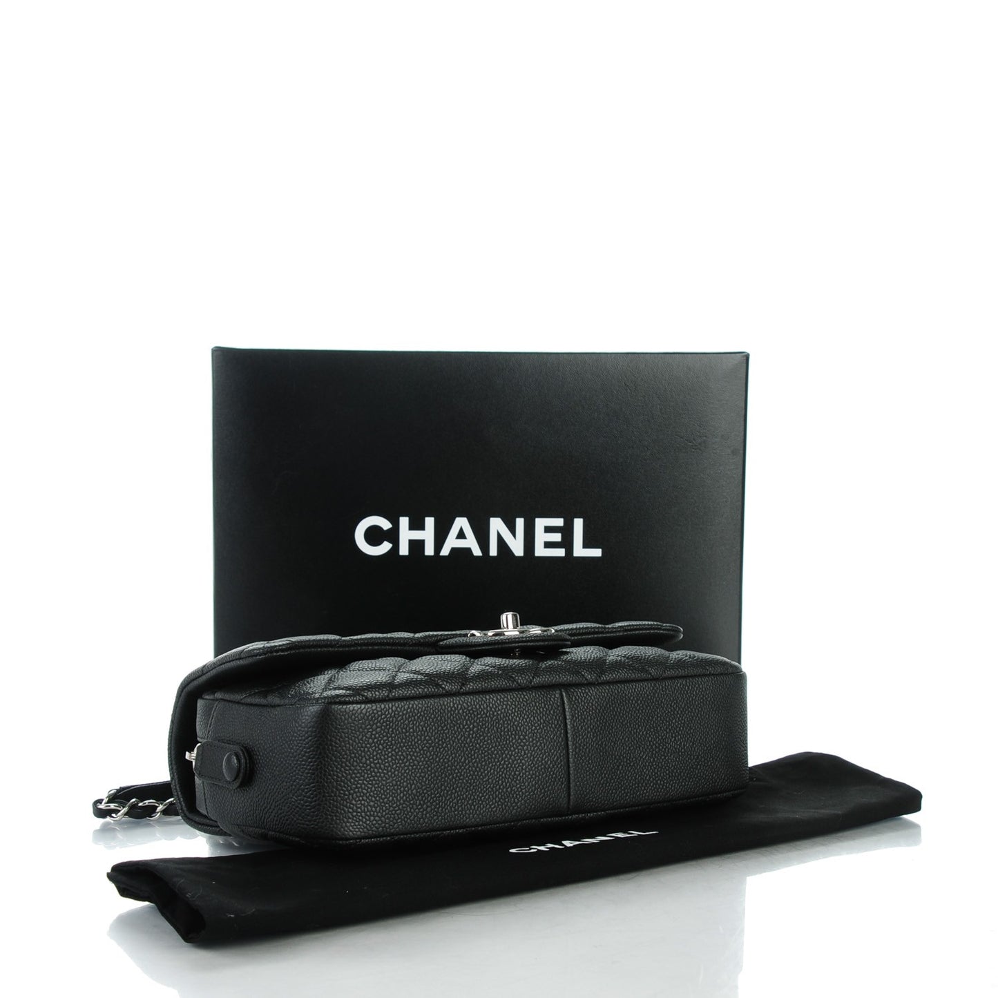 Caviar Quilted Medium Easy Flap Black