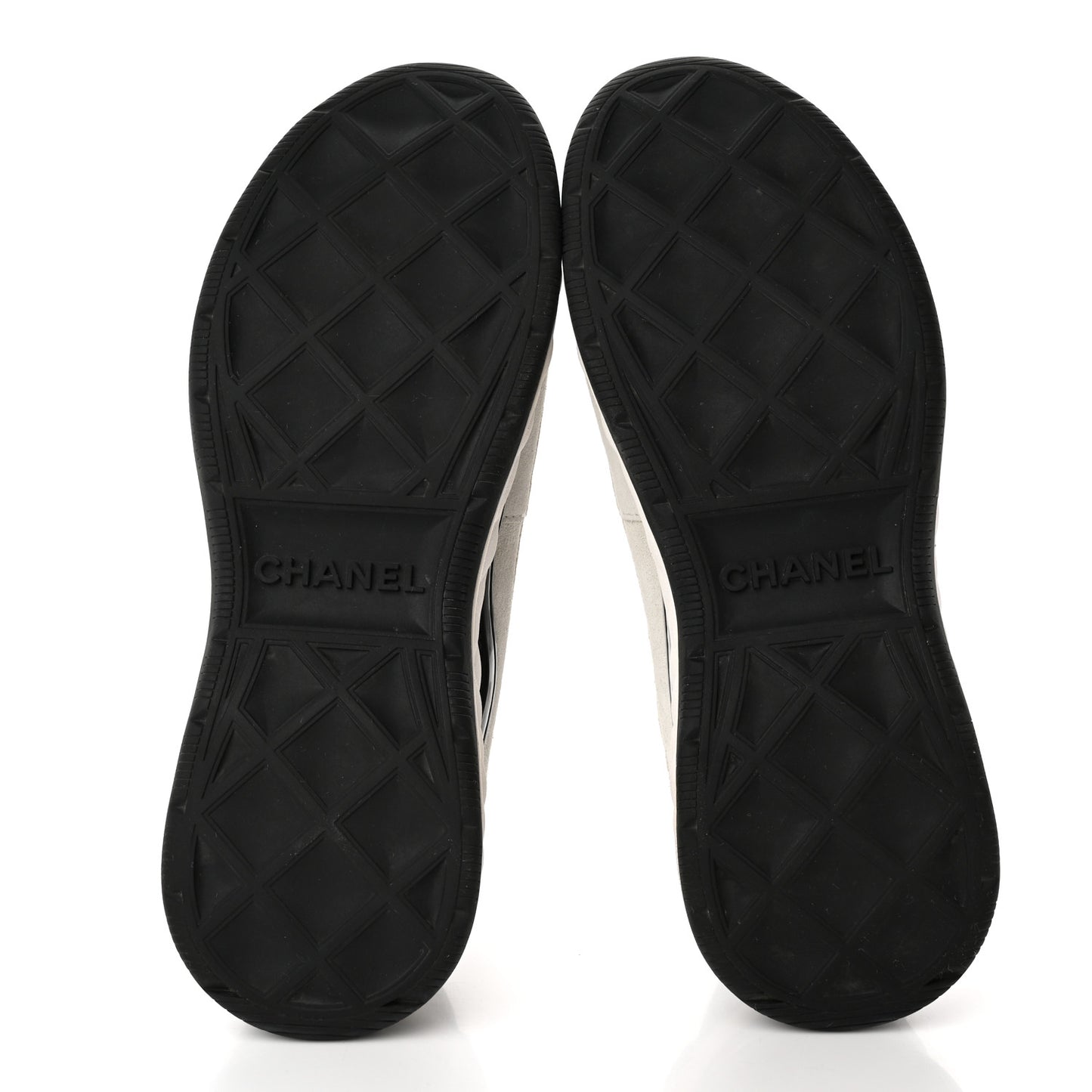 Velvet Calfskin Mixed Fibers CC Sneakers 40 White Black