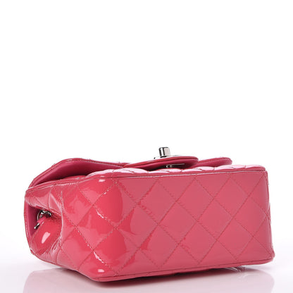 Chanel Patent Quilted Mini Square Flap Fuchsia 4 of 7