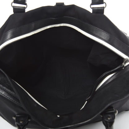 Balenciaga Nylon Agneau Classic Hardware Small Squash Duffle Bag Black 5 of 13