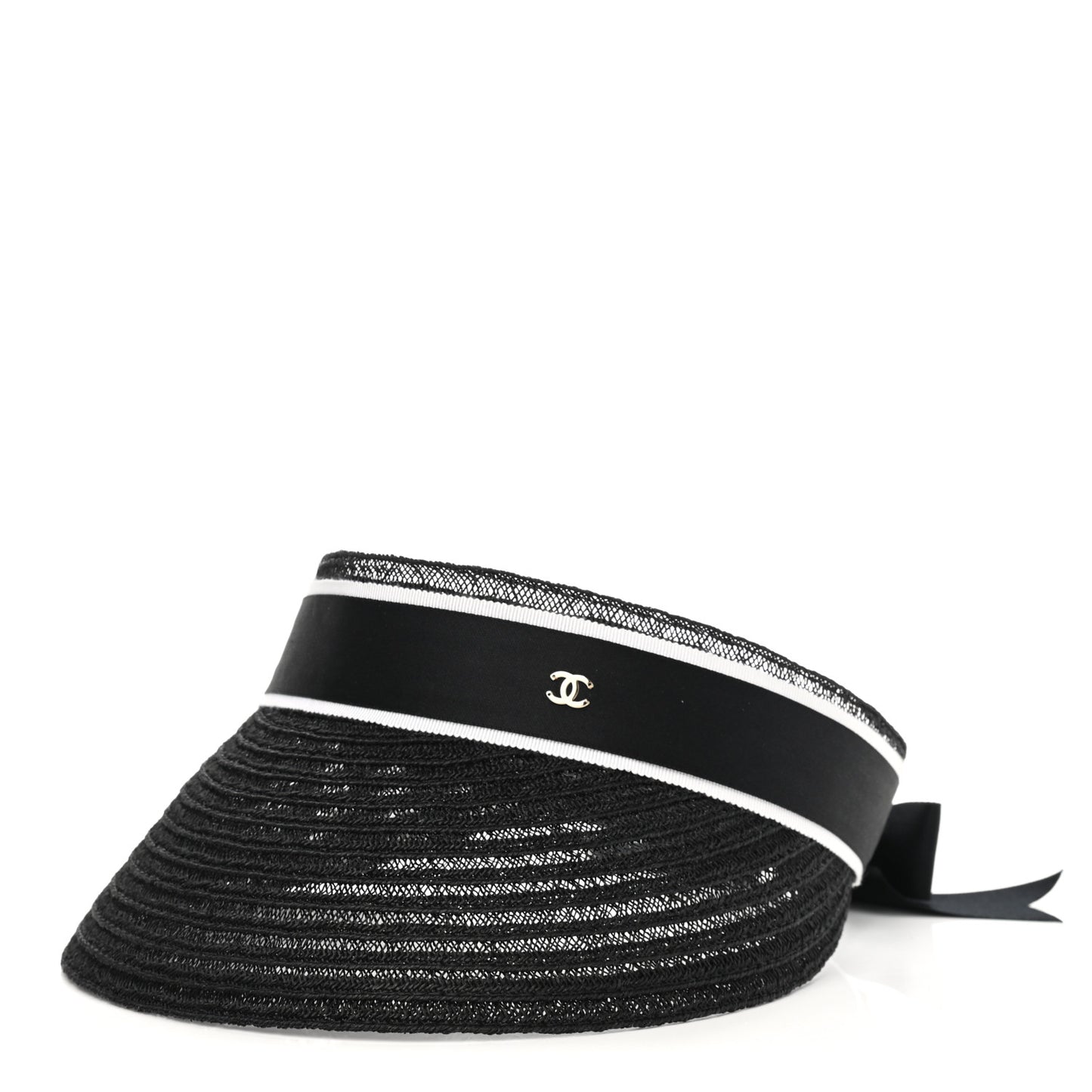 Abaca Cotton Ribbon Visor M Black
