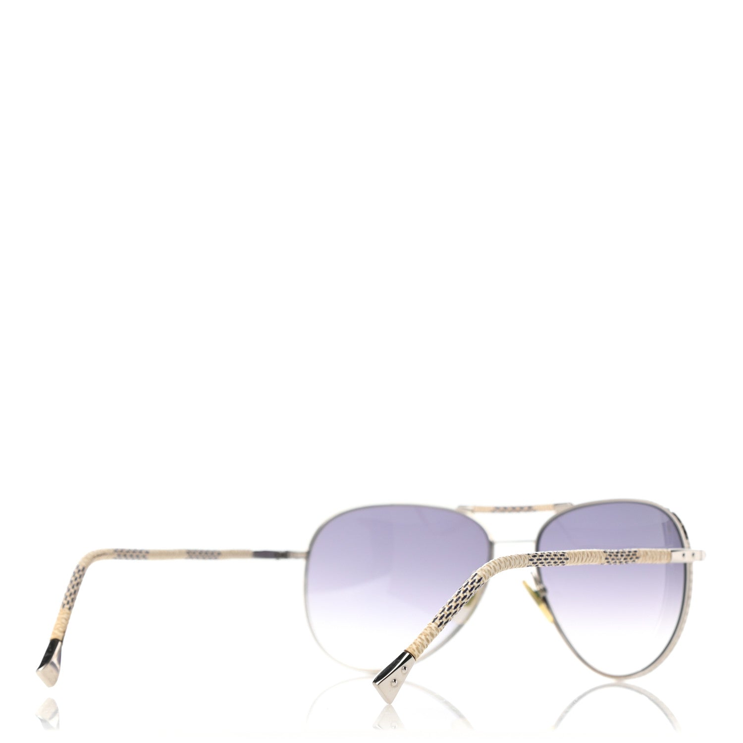 Louis Vuitton Damier Azur Conspiration Pilote Aviator Sunglasses Z0203U 4 of 9