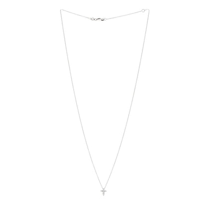 Roberto Coin 18K White Gold Diamond Tiny Treasures Baby Cross Pendant Necklace 3 of 6