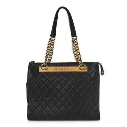 Chanel Goatskin Quilted Rita Shopping Tote Black 1 of 10