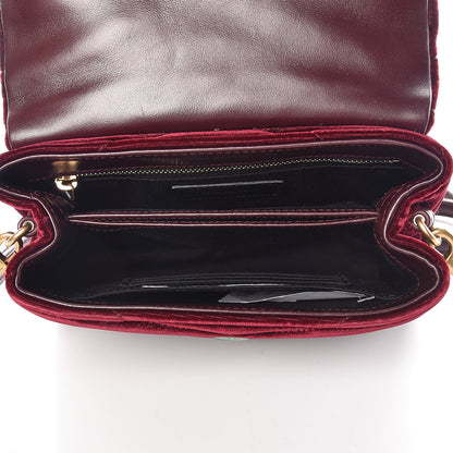 Saint Laurent Velvet Y Quilted Monogram Toy Loulou Crossbody Bag French Burgundy 5 of 14