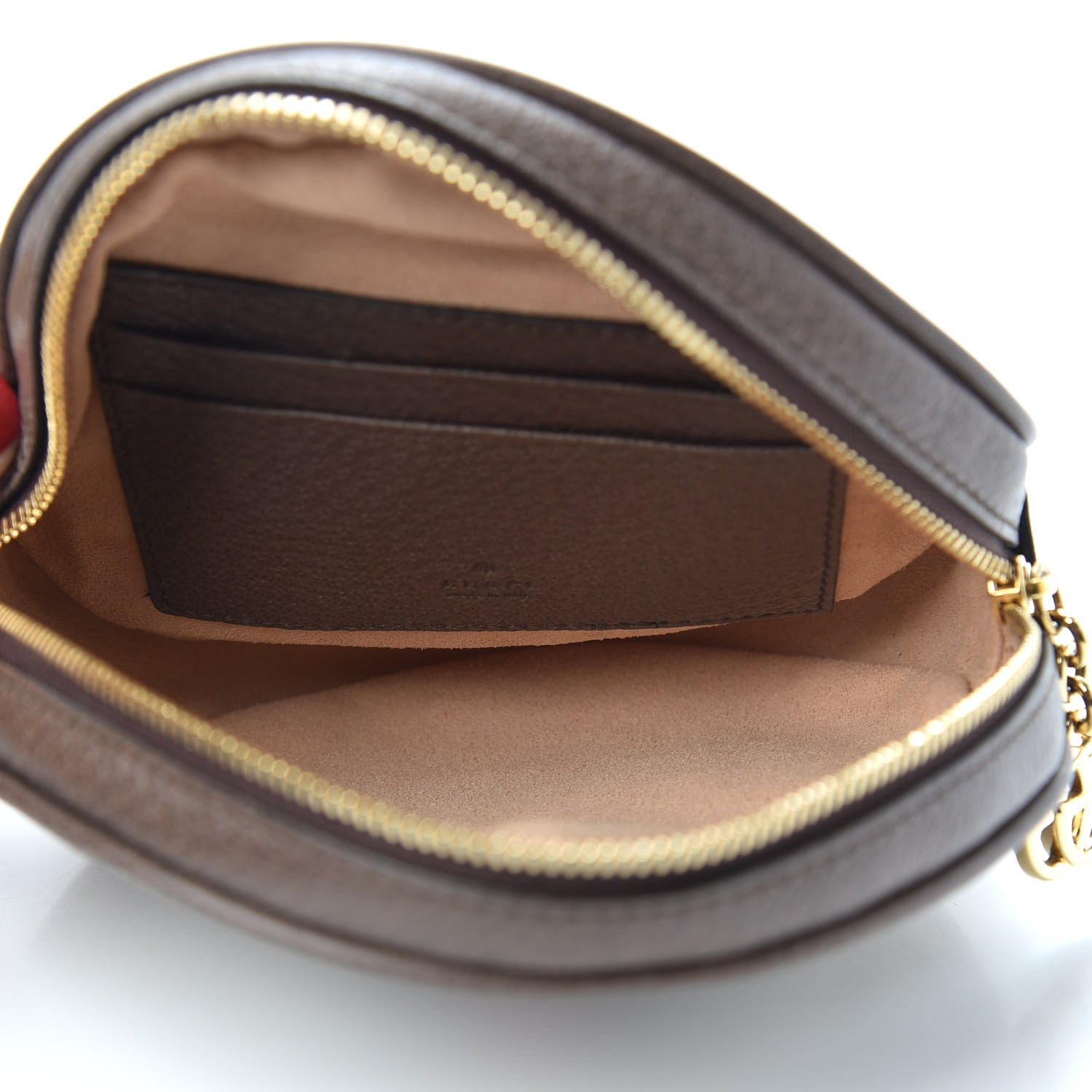 Gucci GG Supreme Monogram Web Ophidia Circle Wristlet Beige New Acero 5 of 8
