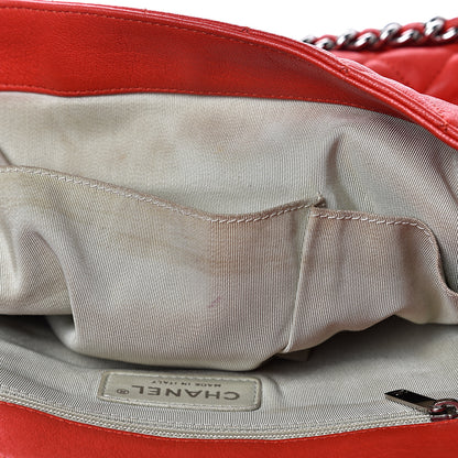 Chanel Washed Lambskin Quilted Maxi Chain Around Flap Red 8 of 16