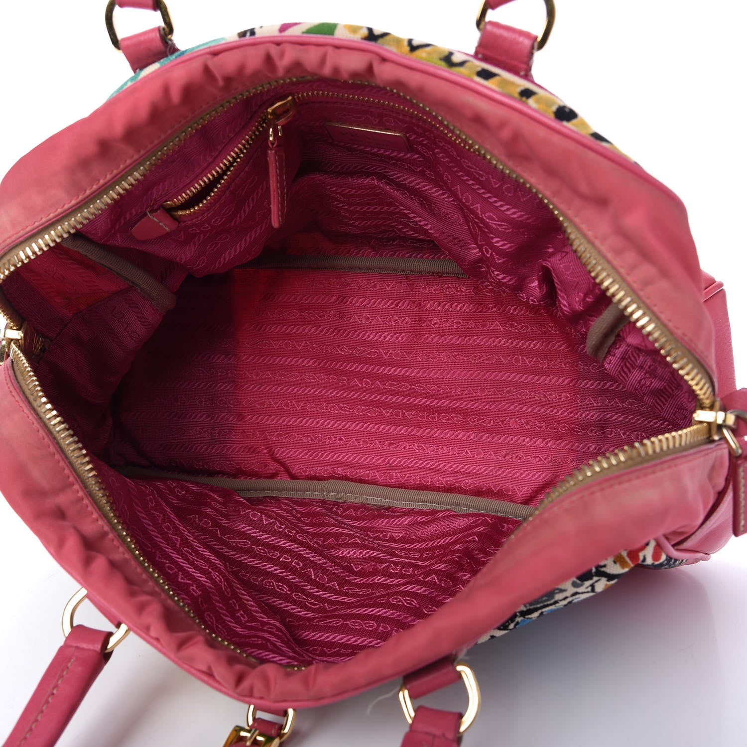 Prada Canapa Semitracolla St Venez Tote Giada Peonia 5 of 13