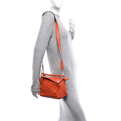 Loewe Calfskin Small Puzzle Bag Orange 2 of 11