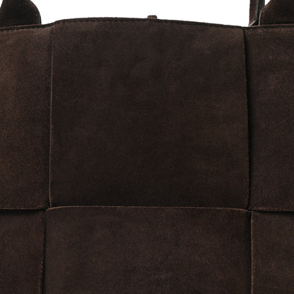 Bottega Veneta Suede Maxi Intrecciato Small Arco Tote Fondente 8 of 10