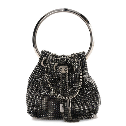 Jimmy Choo Mesh Crystal Bon Bon Bag Black 1 of 10