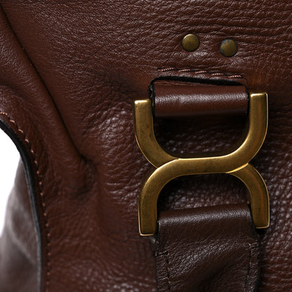 Chloe Calfskin Large Marcie Satchel Brown Seed 22 of 22