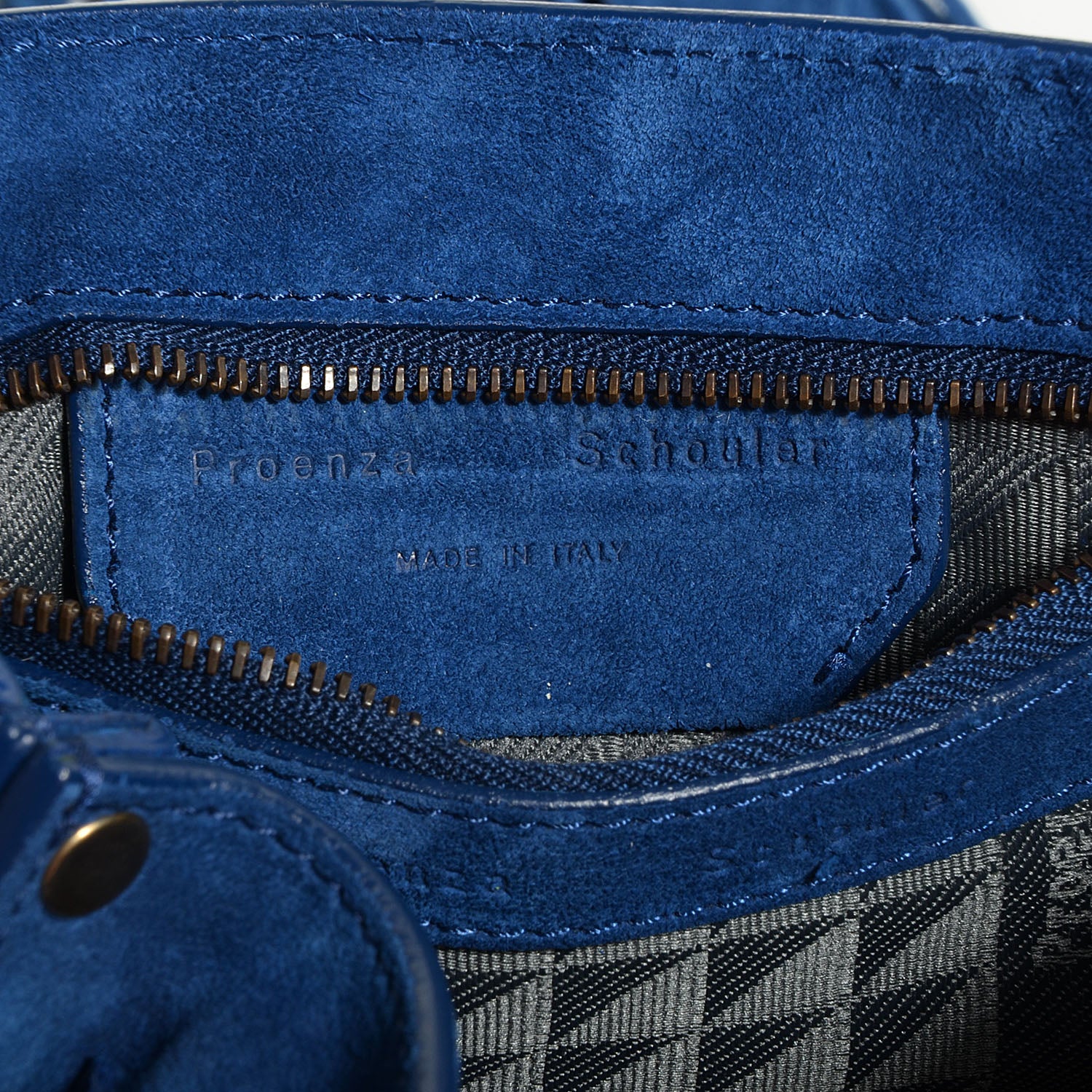 Proenza Schouler Suede Fringed PS1 Crossbody Pouch Cadet Blue 7 of 14