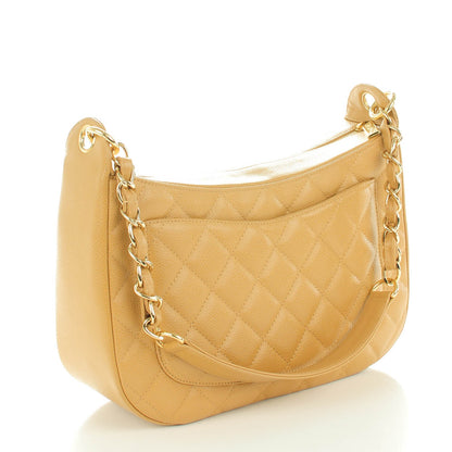 Chanel Caviar Quilted CC Shoulder Bag Beige 3 of 7