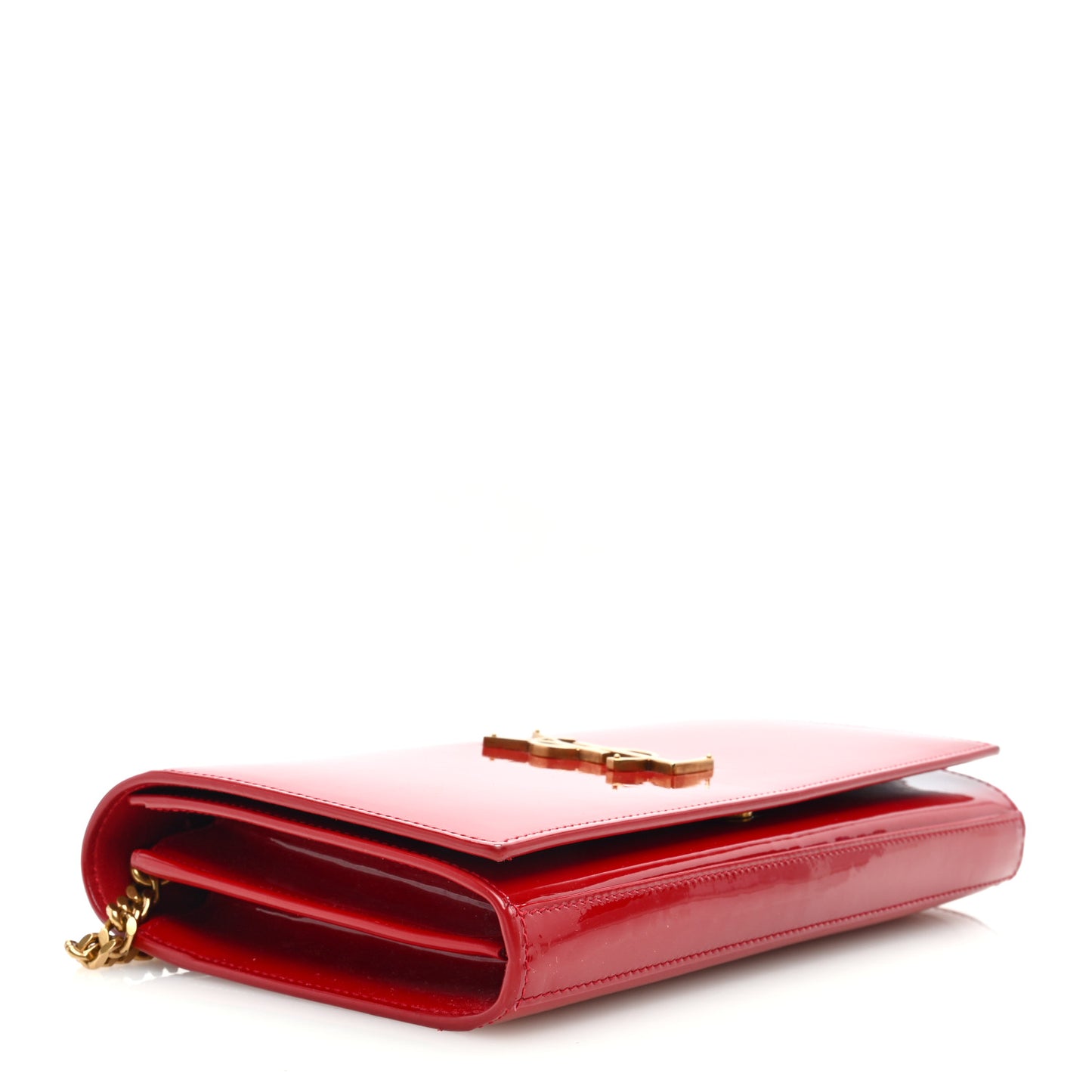 Patent Calfskin Monogram Kate Wallet On Chain Rouge Eros